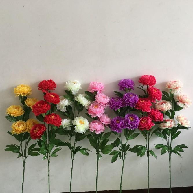 Peony Silk Flower: Large, Single-Head Tabletop/Floor Decoration