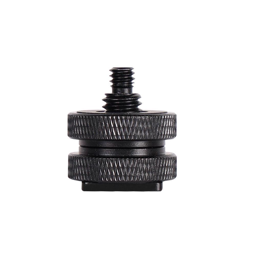 

Dual-Layer Aluminum Flash Mount with 1/4 Screw & Cold Shoe Adapter чёрный