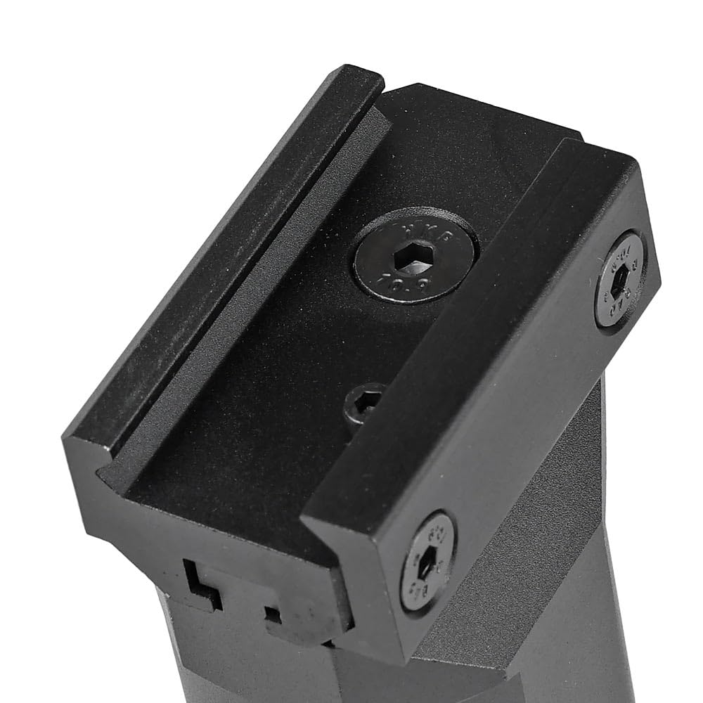 Ryohin Buhin 20mm Rail Compatible AK Foregrip, 5KU Zenit Type PK-6 Short Vertical Grip with Hand Stop, Aluminum CNC Machined, Black