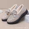 Winter Cloth Shoes, Women's Cotton Shoes with Thick Velvet Insulation, Flat Bottom Anti Slip Cotton Boots