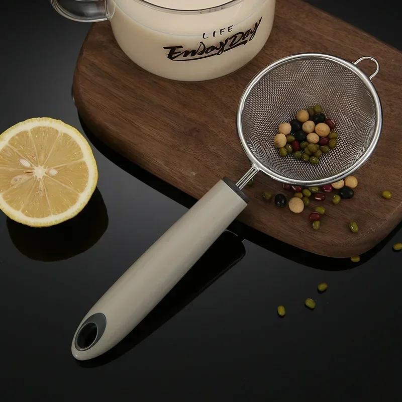 Kitchen Supplies Large Mesh Colander Hot Pot 304 Stainless Steel Colander Fine Mesh Kitchen Utensils Juice Soy Milk Filter Tools