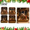 Set Tradizionale di Statuine del Presepe Mini Natale in Scatola di Latta, Scena Festiva Tascabile Scatola Mondo Compatta con Statuine Miniature, Collezionabile