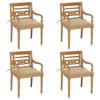 Day and Night - Day and Night Batavia Chairs 4 Units Solid Teak Wood with Cushions