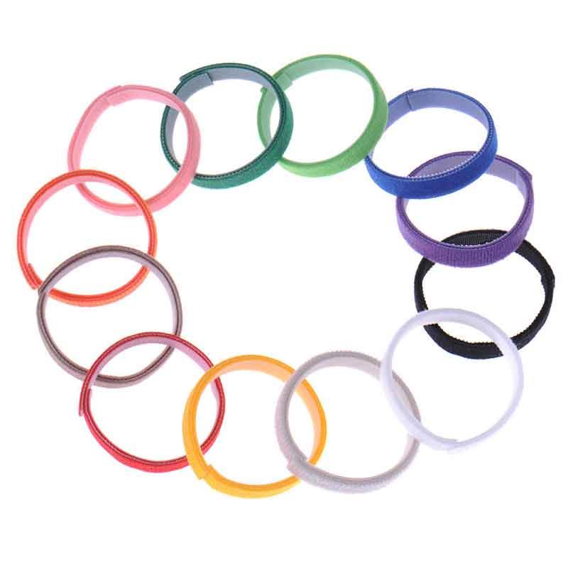 Id 12pcs Adjustable Collars Velcro Whelping Bands Puppy Kitten Newborn Tags Pet