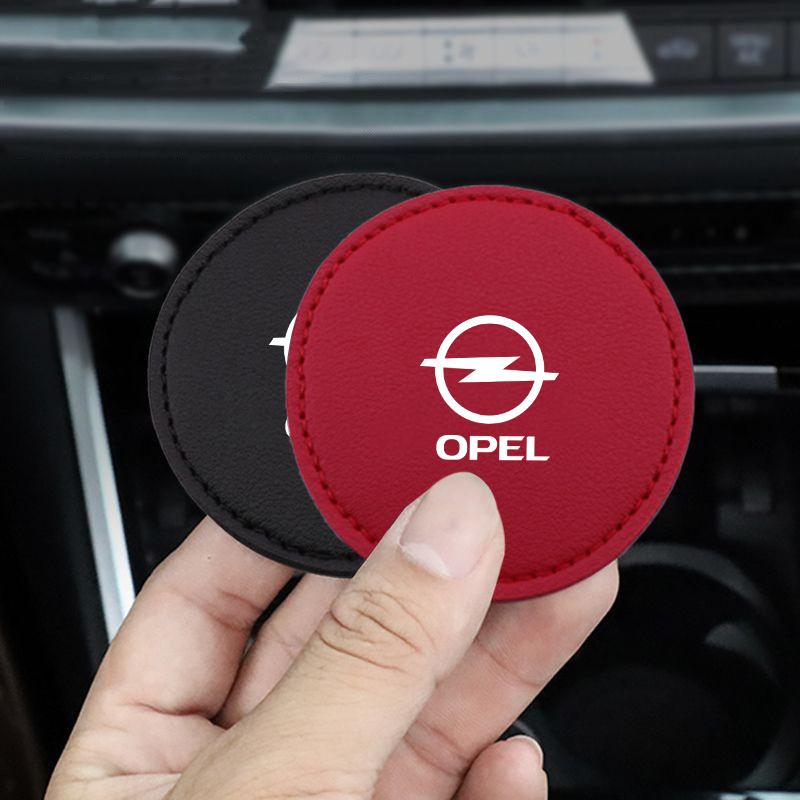 2Pcs Car Coaster Water Cup Bottle Holder Mat Anti-Slip Pads For Opel Grandland Astra Insignia Corsa Zafira Meriva Mokka Vivaro
