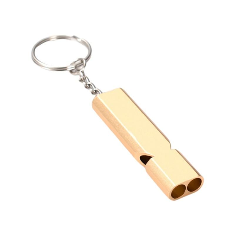 

Аварийные свистки, спасательный свисток со шнурком и брелоком для кемпинга на открытом воздухе, пешего туризма, катания на лодках, охоты, рыбалки золотой