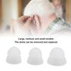 15pcs Hearing Amplifier Eartip 2 Layers Detachable Silicone Hearing Amplifier Accessories S M L White Transparent