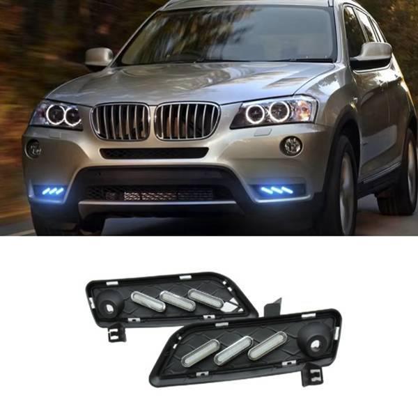 BMW X3 F25 (09-13) Flowing Yellow & Blue Daytime Running Lights Pair, Vehicle-Specific