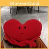 Shaped Heart Red Pillow Plush Toy Cartoon Stuffed Doll Decoration Kids Gift