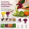 Upgraded Design Rose Flower Carving Tool Manual Operation Fruit Slicer  Vegetable Garnish