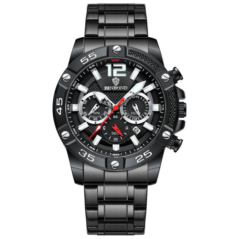 BINBOND Men's Watch Men's Luminous Men's Student Electronic Watch Mechanical Wind Sports Waterproof Quartz