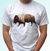 Bison White Kids Boys T-Shirt Animal Tee Top Gift Design - S S Kids Baby Sizes