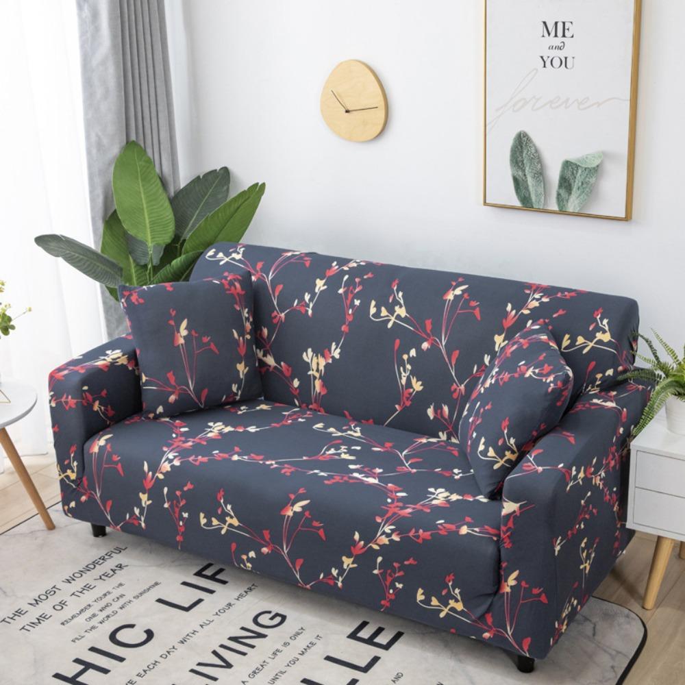 

Elastic Sofa Slipcover Full Wrap Universal Fit for Leather Fabric Couches All Season Stretchable Sofa Protector Single S 90-140CM