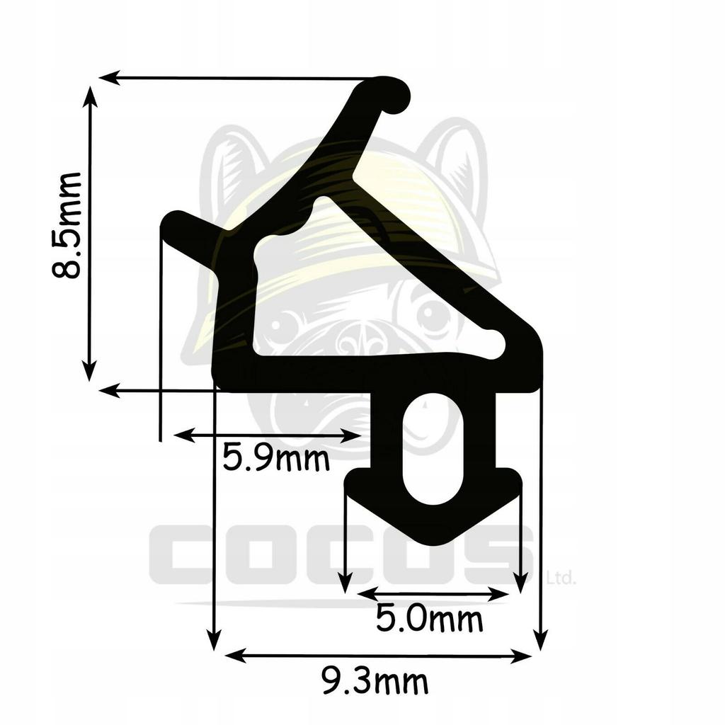 Seal for PVC windows S-1530 BLACK 1m