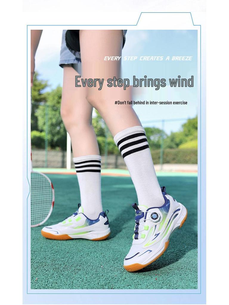 Youth Lightweight Non-Slip Badminton & Table Tennis Shoes for Boys & Girls