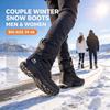 Botas de nieve informales impermeables con cremallera para hombre, zapatos de algodón cálidos y gruesos, botas cortas de felpa antideslizantes
