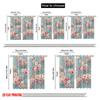 2pcs,2D plane printing Curtains Digital Printed Cherry Blossoms on Blue Versatile Durable Polyester (without rod) Festive