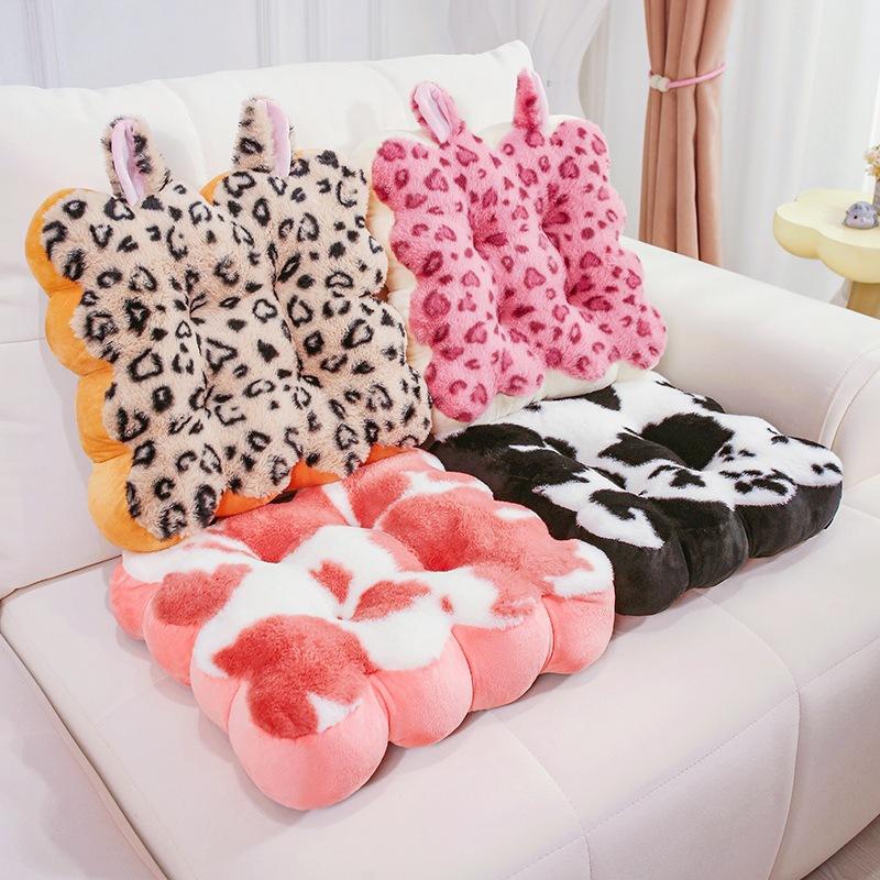 Print Leopard Cushion Animal Office Tatami Fill Doll Plush Pillow Bolster Gift