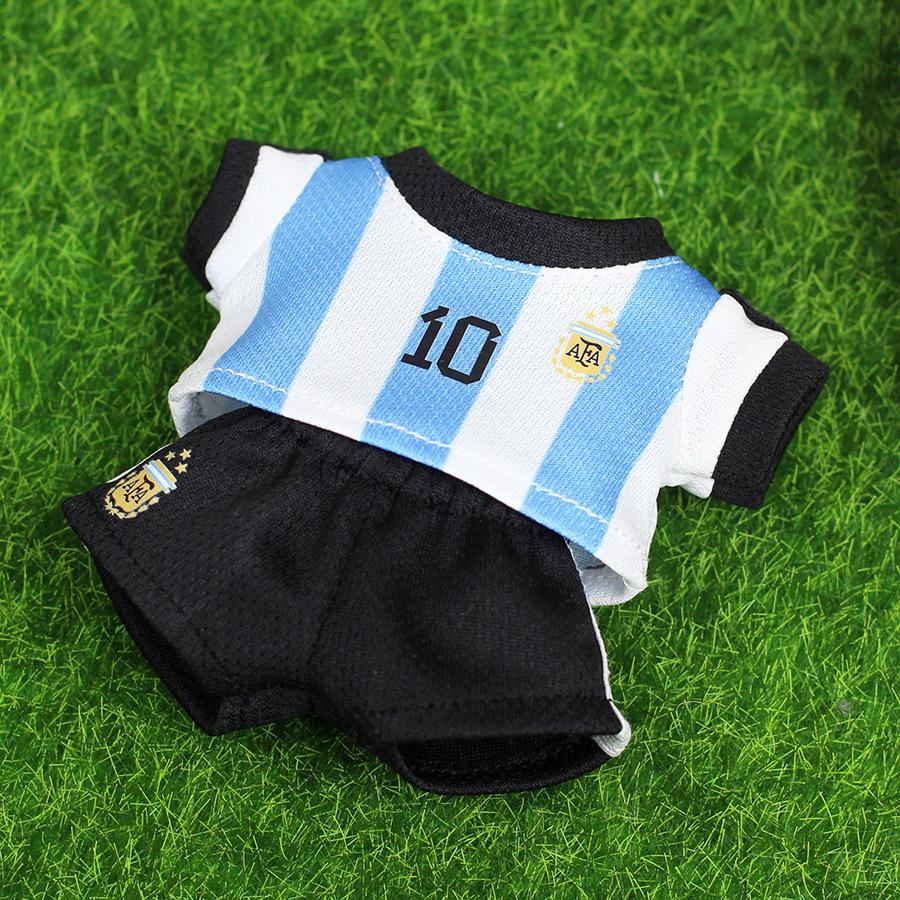

2Pcs For 17cm v1v2 Labubu Clothes Labubu Sitting Party Football Team Uniform Hoodie T-Shirt Shorts Dolls Accessories Game Toys