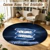 Round Rug Custom NameBIRMINGHAM CITY Football Pattern Non Slip Carpet Home Floor Decor