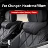 Car Headrest Pillows Luxury Nappa Leather For Changan CS75 Plus UNI-K Deepal S7 Deepal S07 CS55 Plus Car Waist Pillow Auto Decor
