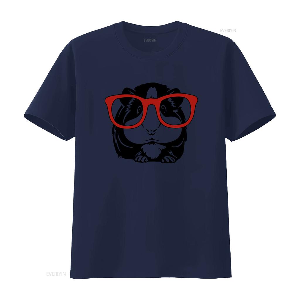 Guinea Pig T Shirt Animal Lover Cute With Glasses Funny Vintage Graphic Stylish Slightly Versatile Comfortable