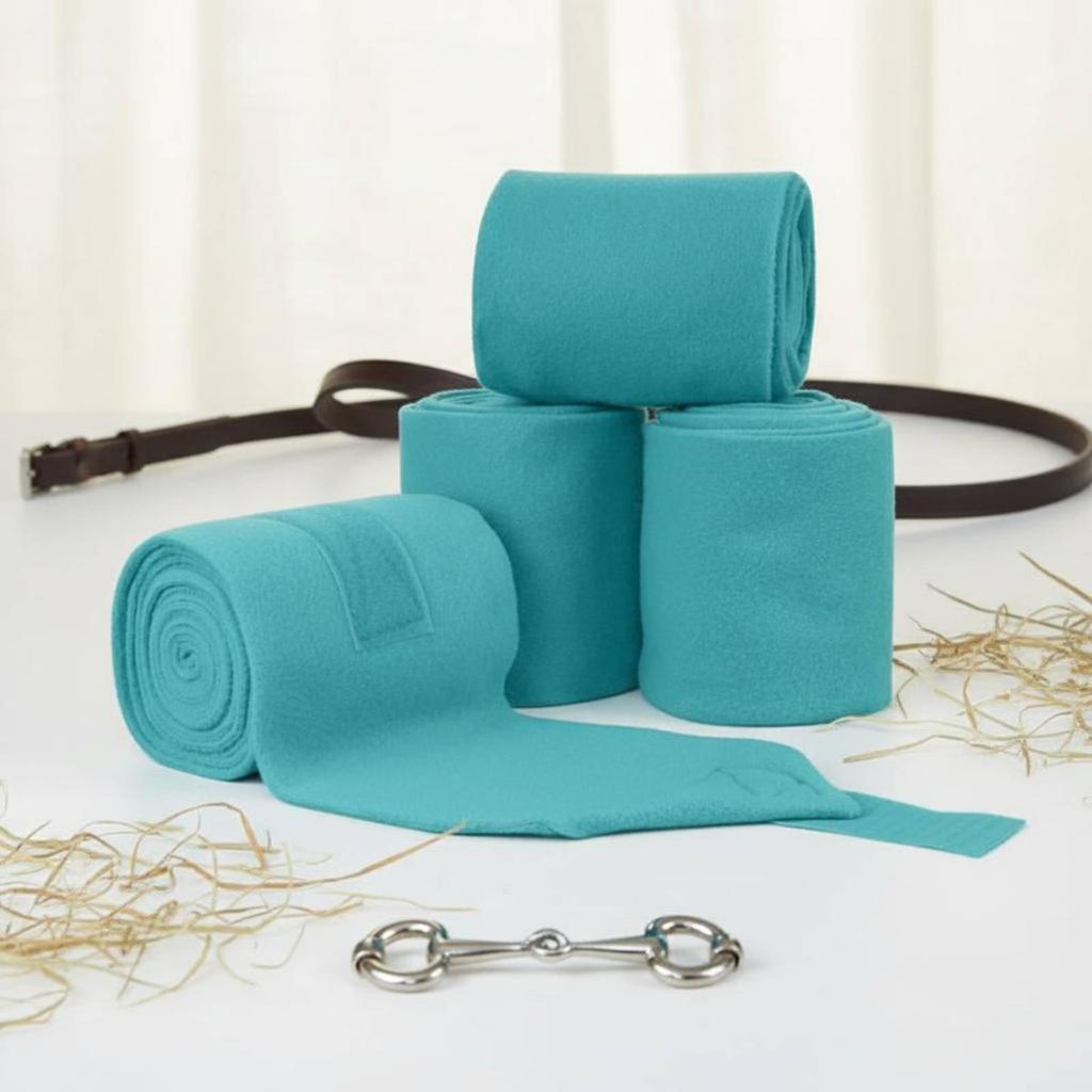 Secure Horse Leg Protector Wraps Set of 4 with Stable Fastening for Equestrian