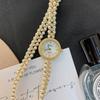 Pearl Chain Watch Bead Wrap Two Circles Extra Long Pearl Bracelet Women'S Watch 77115