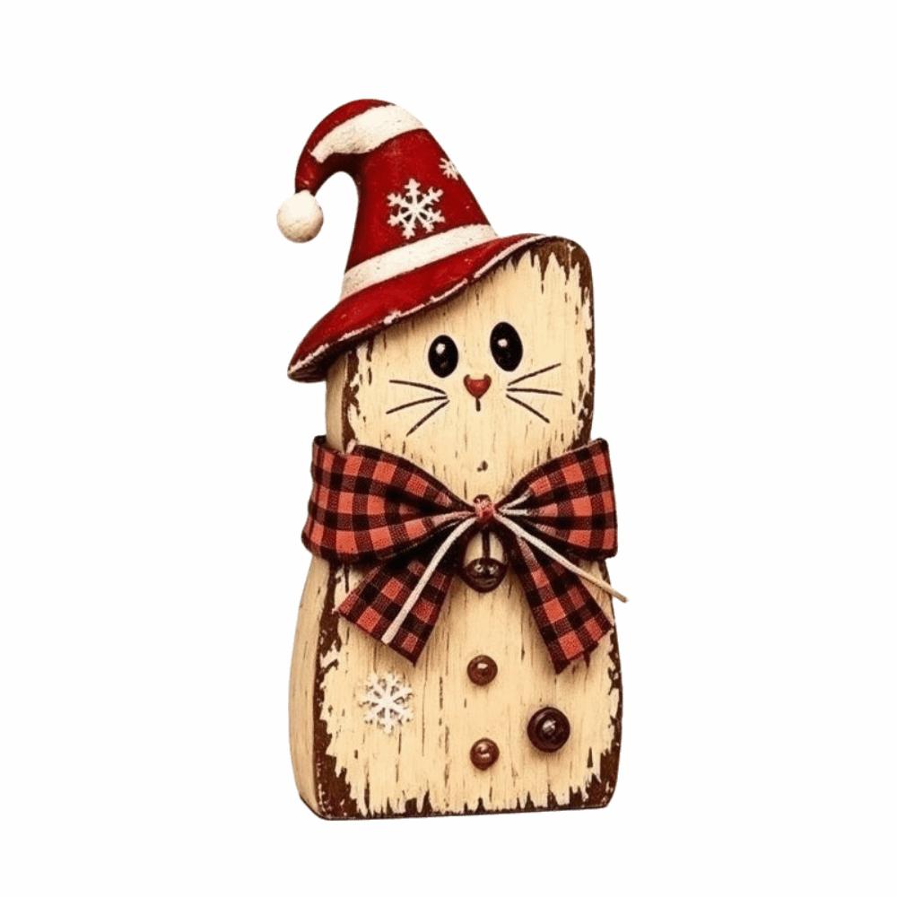 1/3pcs Reindeer Christmas Ornaments Cat Xmas Desktop Ornaments Santa Claus Figurine Decor Office