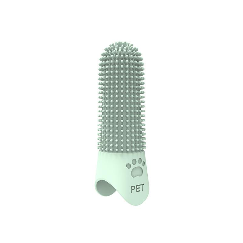 Soft Silicone Dog Toothbrush 360° Finger Toothbrush For Dogs Cats Durable Pet Finger Brush Tooth Cleaning Tool