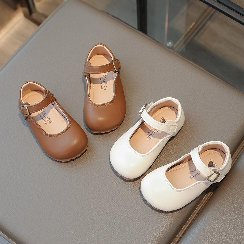 Solid Color Simple Children's Round-Toe Flats | Shallow-Mouth Soft-Sole Shoes for Toddlers & Young Girls Elegant Youth Shoes