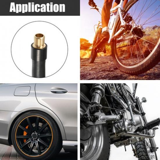 ONE 60cm Car Threaded Tire Inflator Extension Hose Chuck Adapter Tire Valve Pipe