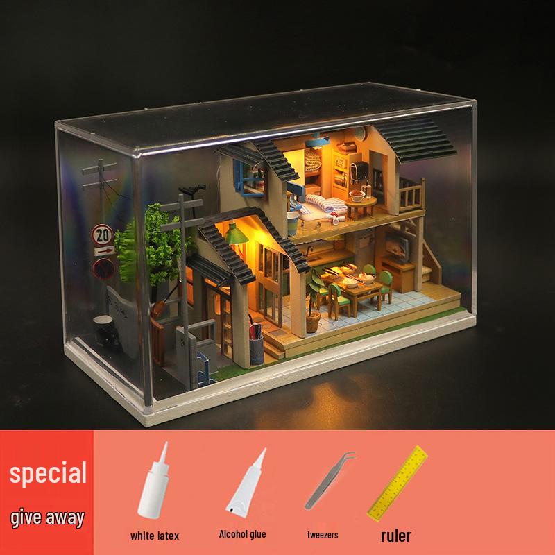 

Комплект для кукольного домика «Сделай сам» в виде миниатюрной горной виллы в Хонгда