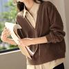 Navava Women Casual Layered Two In One Collar Long Sleeve Sweatshirt Nt3171