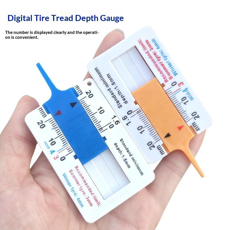 Mini Car Tire Depth Gauge 0-20mm Plastic Indicator Wheel Tread Depth Measuring Tool For Ensuring Safe Driving