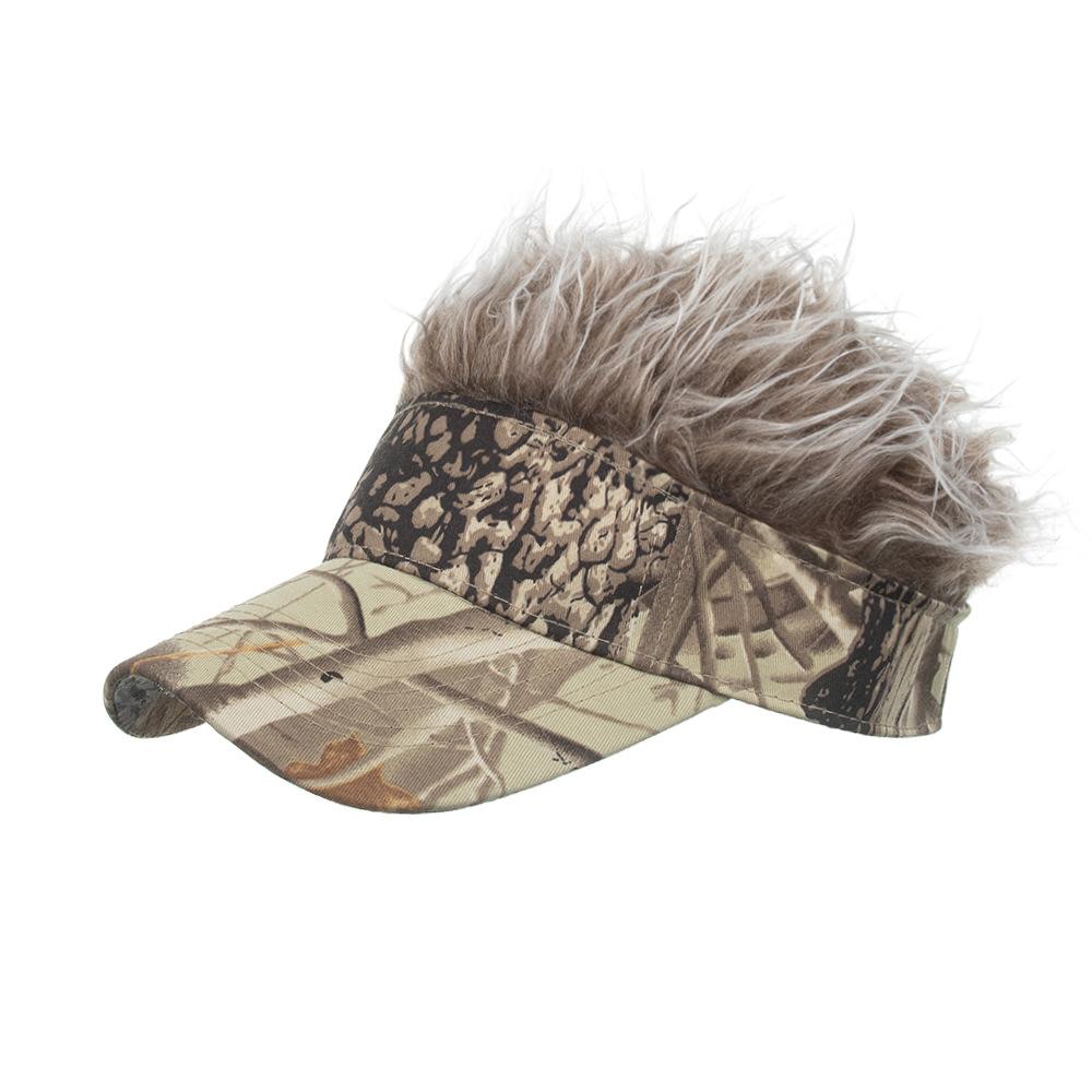 

Adult creative empty top wig baseball cap outdoor cap sun hat sun hat Adjustable