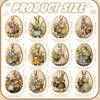 Easter Wooden Flat Ornaments Easter Eggs Rabbit Chicken Wood Pieces Spring Home Garden Party Decoration