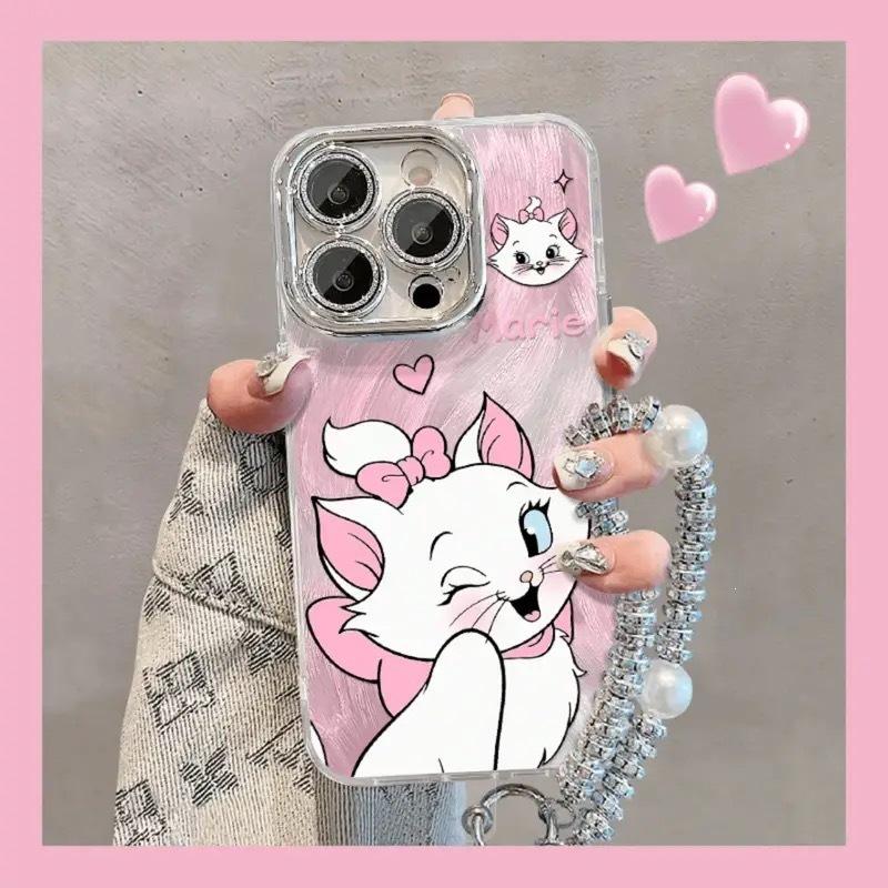 Mary cat applies to Apple 16Promax mobile phone case IMD advanced sense 14 feather yarn 15 fine holes 16 popular Internet celebrities