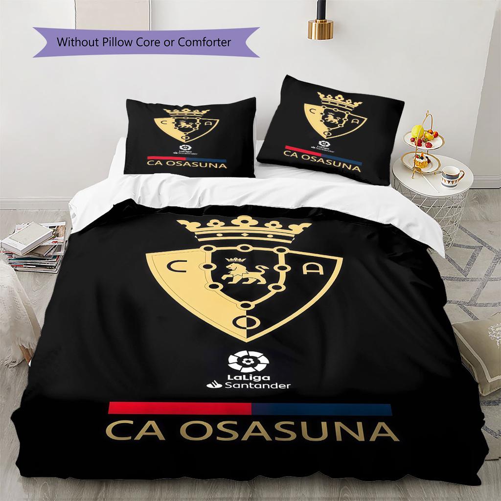 Osasuna Force Bettwäsche Steppdecke Set Bettbezug Kissenbezug Heimdekoration Geburtstagsgeschenk (1 Bettbezug + 2 Kissenbezüge, ohne Füllung)