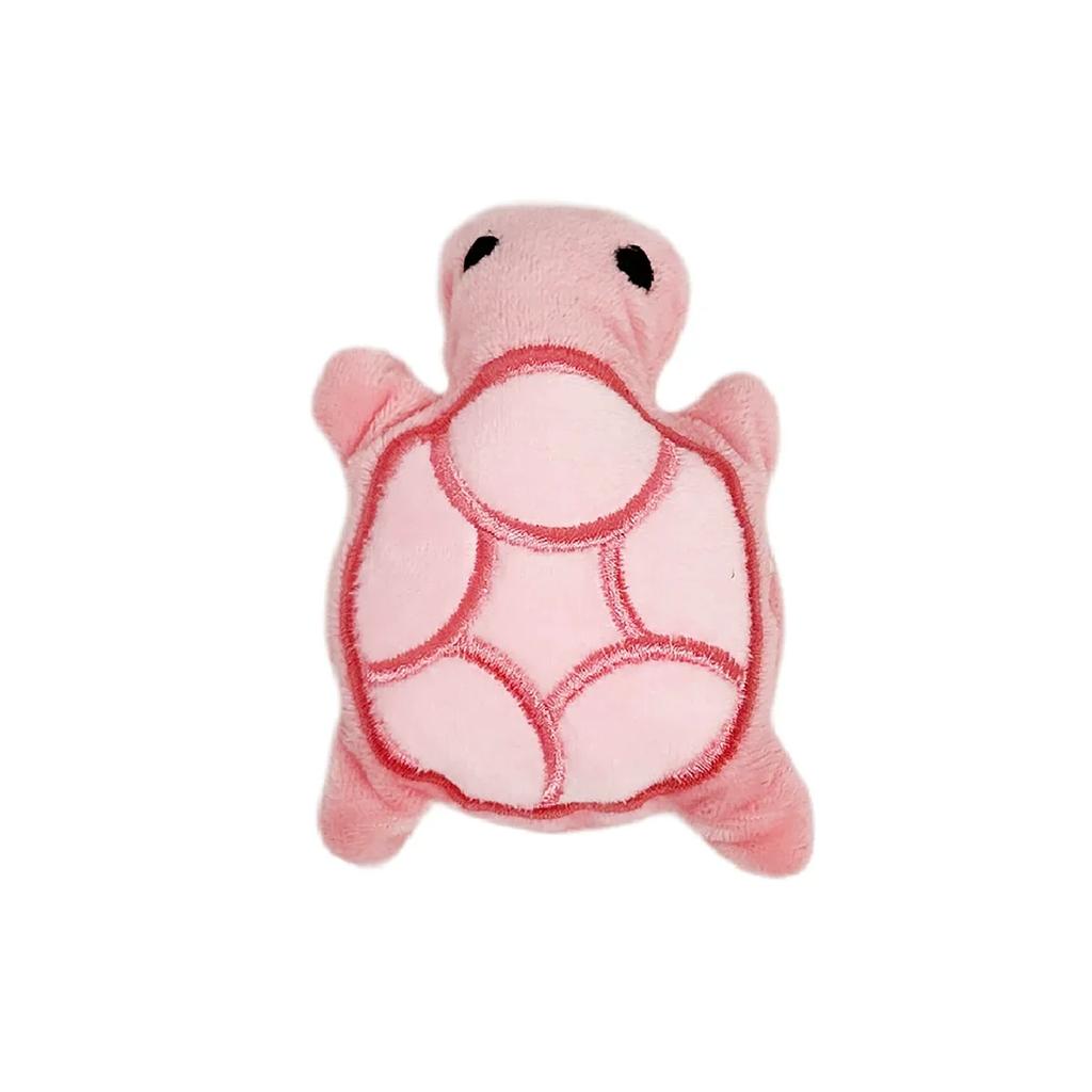 Durable Bite Resistant Interactive Dog Chew Toy for Puppy Teething Relief Mini Turtle Plush Dental Health Chewing Toy for