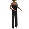 Women's Fashion Casual Feather Top Breast Sexy Sleeveless Jumpsuits