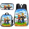 Zaino Anime 3D Tre Pezzi Roblox Zaino Studente Borsa Pranzo Astuccio Zaino Scolastico Stampato
