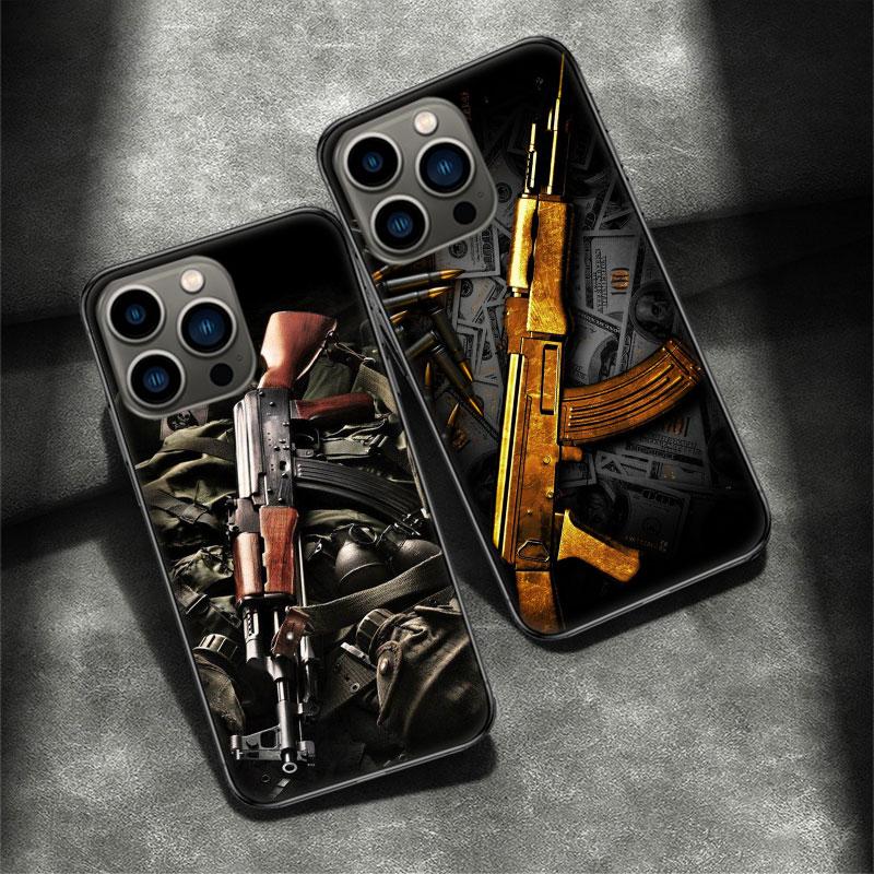 A Sturdy And Reliable AK47 Phone Case For Apple Iphone 16E 16 Pro Max 15 Plus Soft 13 12 Mini Cover 11 14 Pro Max Capa 8 7 SE Sh