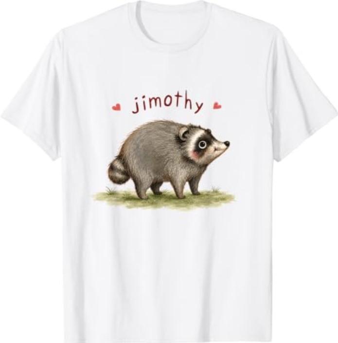 Cute Raccoon Meme Team Jimothy T-Shirt