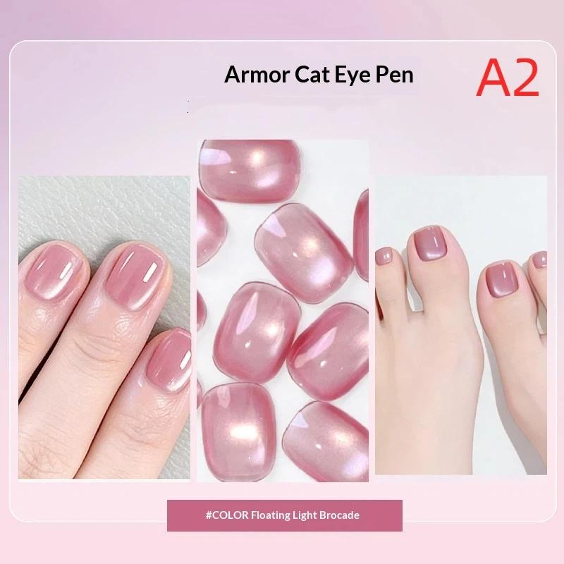 Lazy Cat Eye Nail Art Gel Pen No Streaks Even Coverage 1Pcs with Magnetic Ball for Nail Art Creation