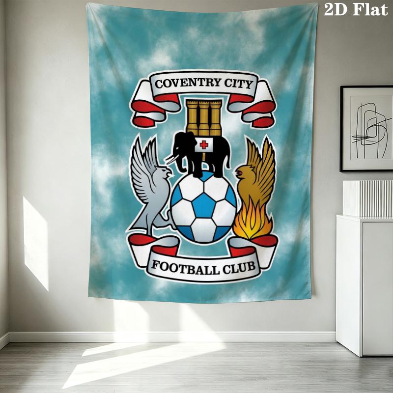 Coventry City FC Wall Tapestry Aesthetic Wall Hanging Printed Fabric Blanket Decorative Tapestries for Bedroom Living Room Home Decor