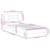 Bed Frame without Mattress  Hvar  Dark Grey 90 x 200 cm Fabric