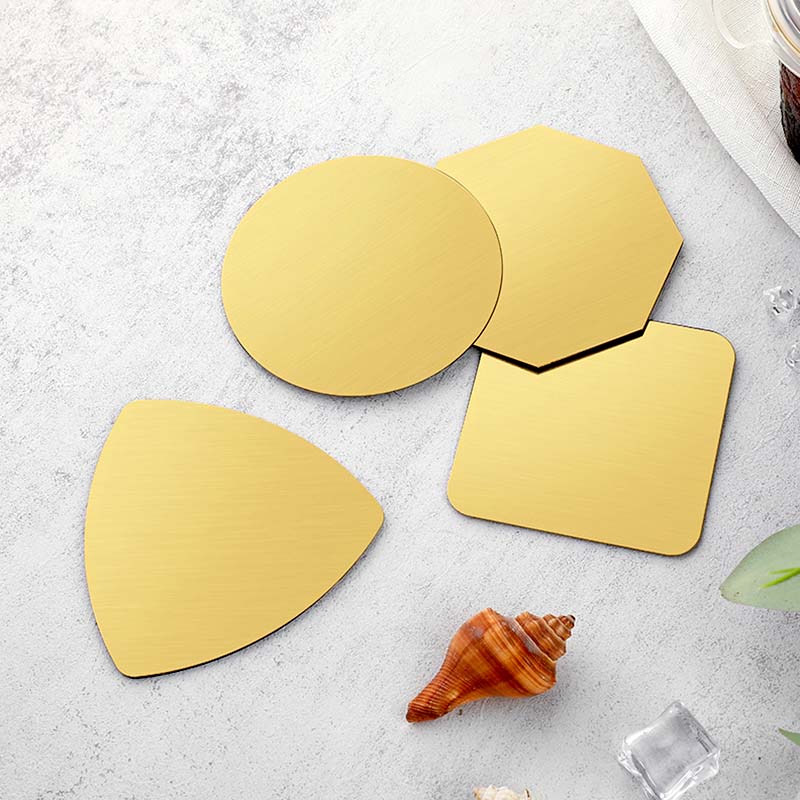 Cup Coaster Placemat Stainless Steel Mat For Dining Table Props Insulation Non-slip Pad Nordic Cafe Bar Kitchen Home Decor