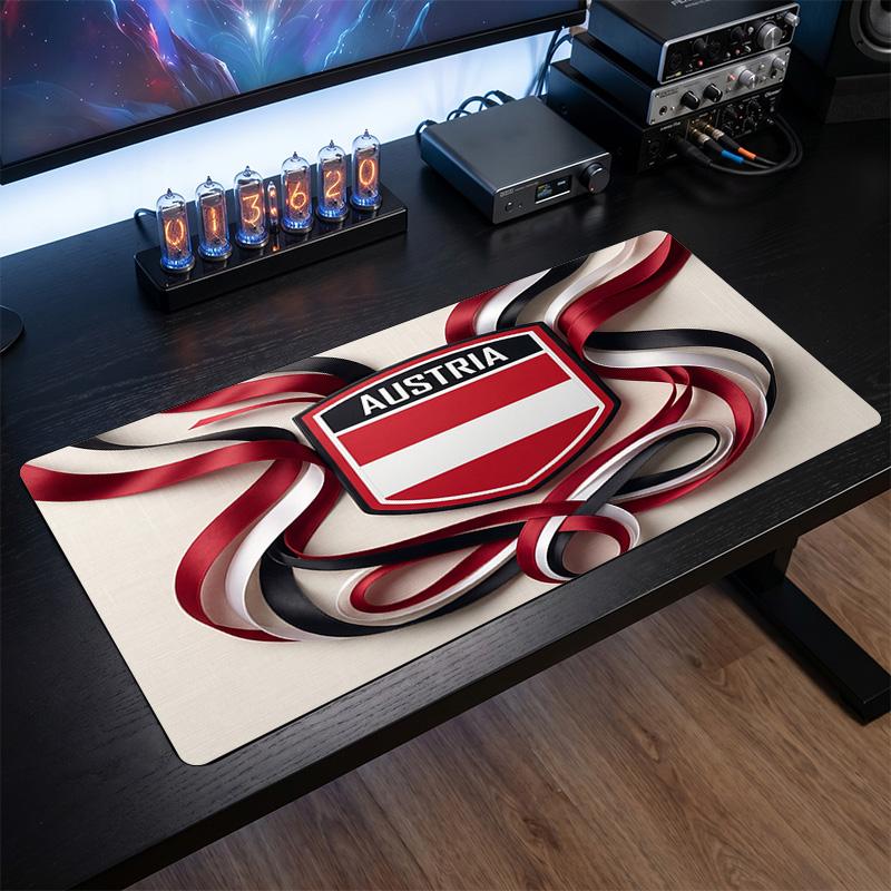 Austria Football Crest Mouse Pad, Extended Non Slip Rubber Desk Mat for Gaming Office Laptop Fan Gift