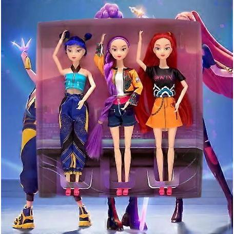 3pcs K-POP Demon Hunter Girl Group Dolls LumimiraZoe 11" Vinyl Figures Birthday Christmas Gift